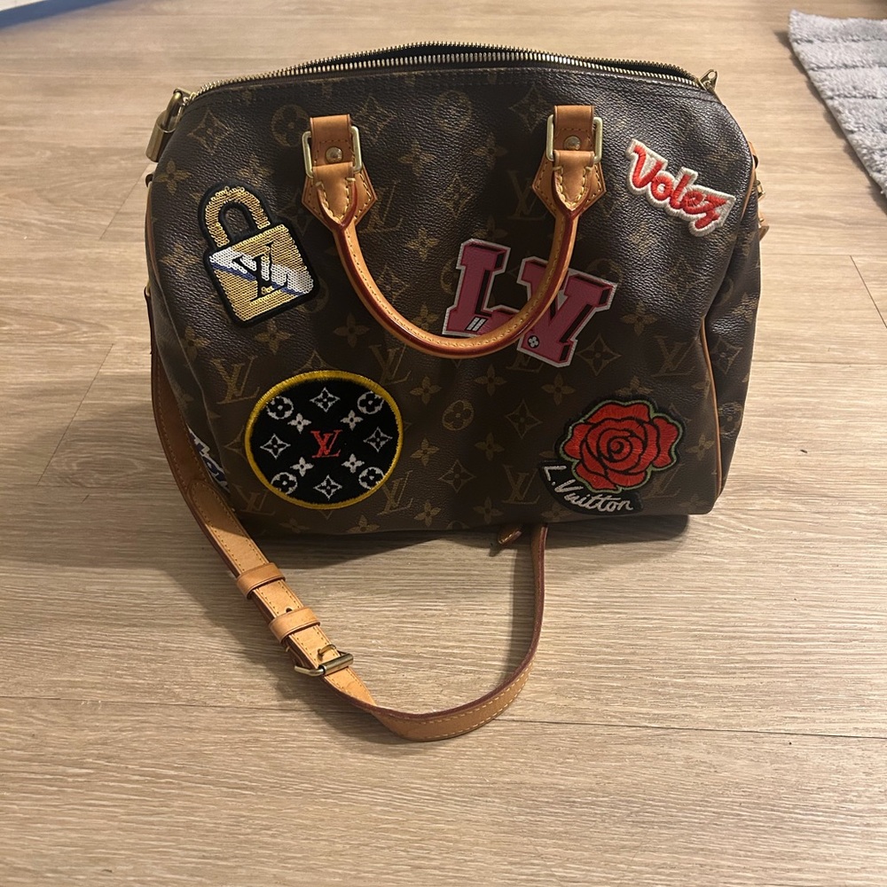 Louis Vuitton Monogram Speedy 30 with Colorful Patches